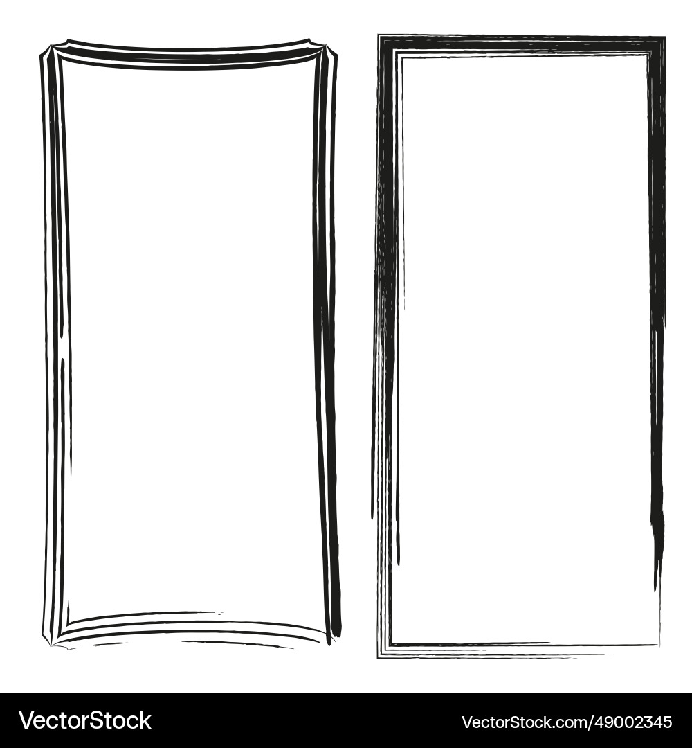 Grungy rectangular frame eps vector image