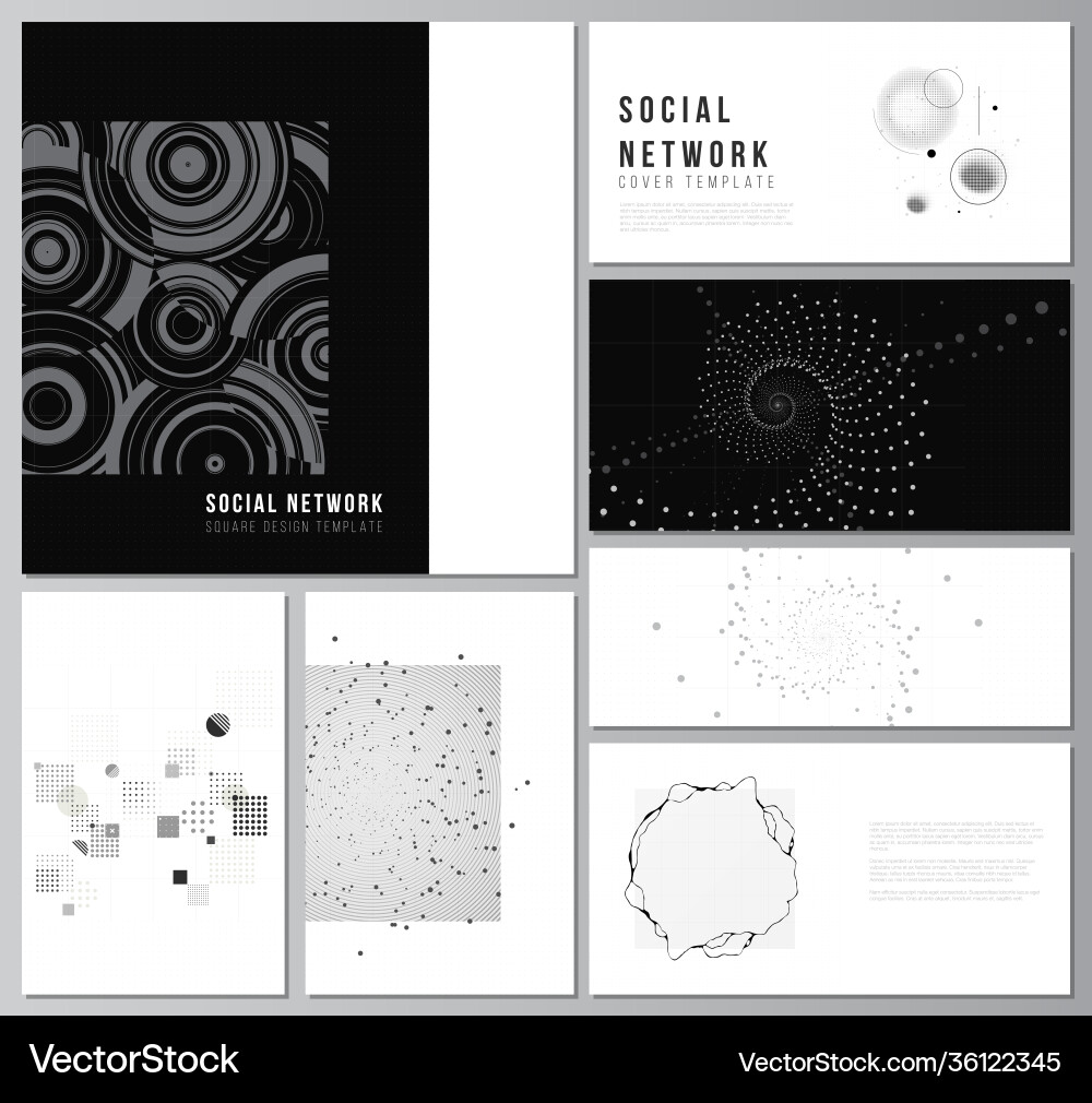 Layouts social network mockups for cover Layouts social network mockups for cover vector image