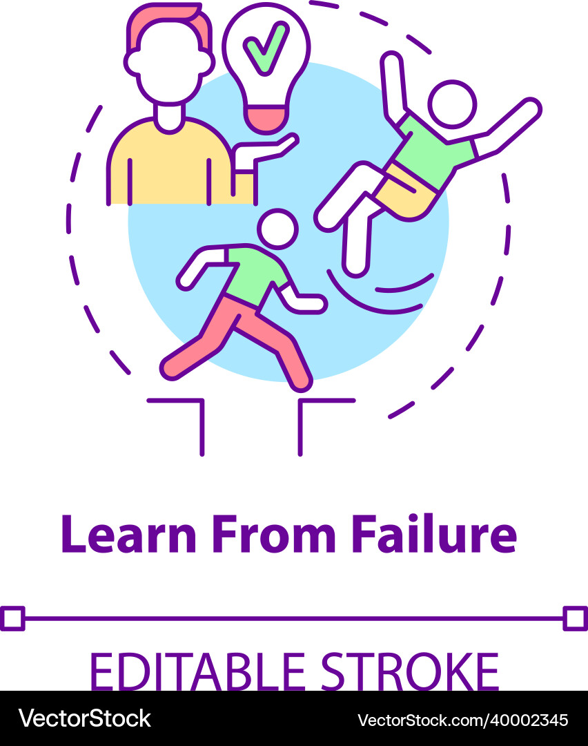 Learn from Failure Concept vector image