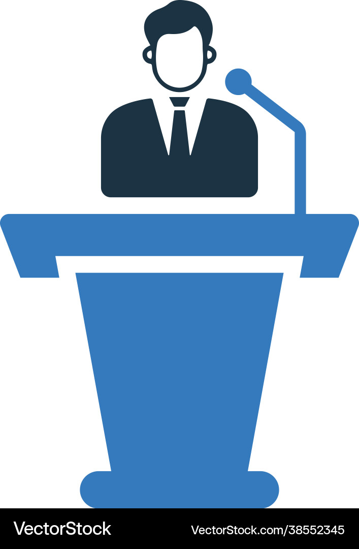 Lecture icon simple editable design isolated vector image