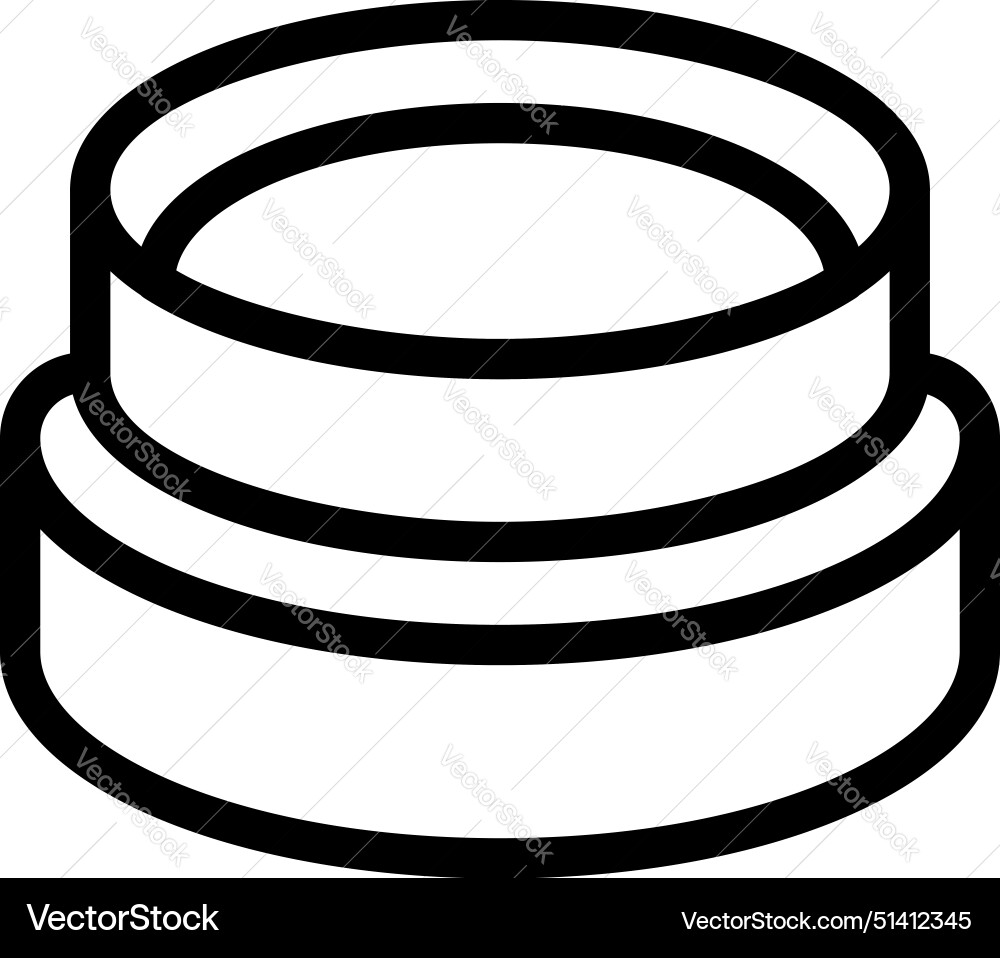 Minimalist line art database icon Minimalist line art database icon Vector Image