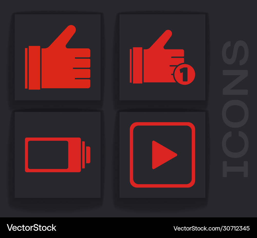 Set play in square hand like Vector Image