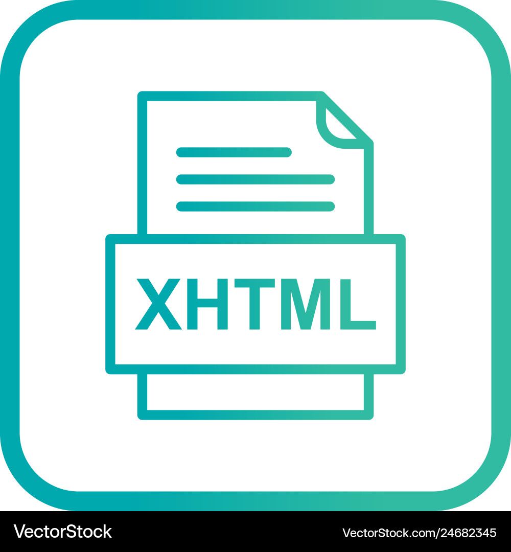 Xhtml file document icon Vector Image