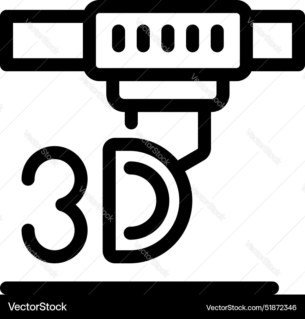 3d printer creating a three dimensional object 3d printer creating a three dimensional object vector image