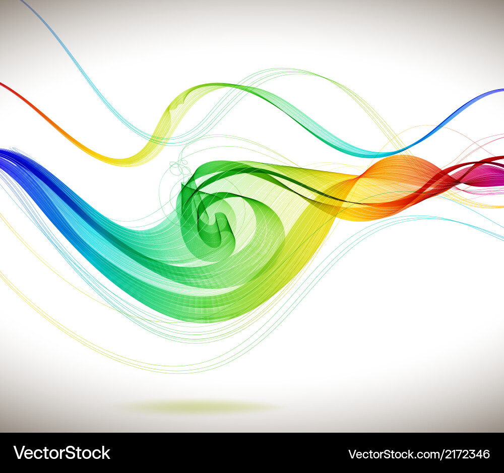 Abstract colorful background with wave vector image