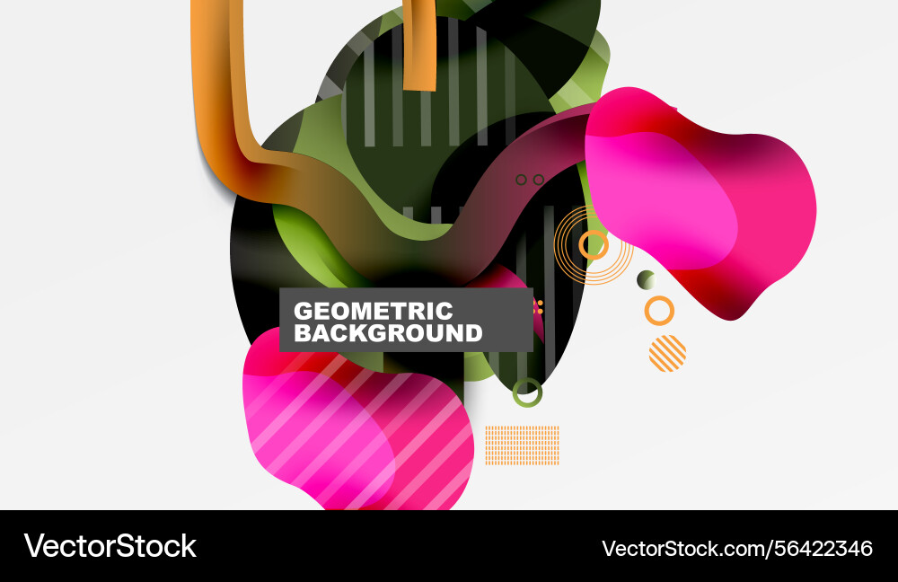 Abstract colorful shapes overlap modern design Vector Image