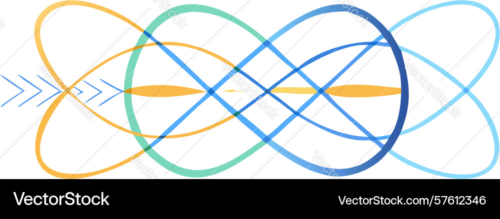 Abstract overlapping swirling lines pattern vector image