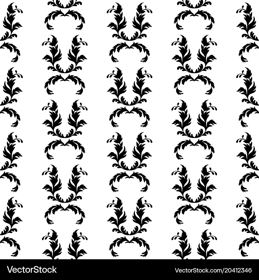 Baroque Scroll Pattern Vector Image