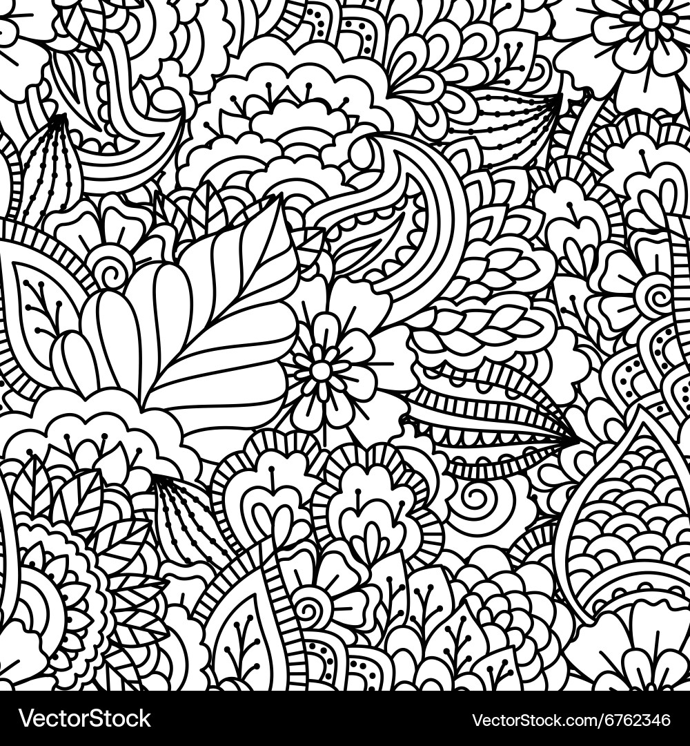 Black and White Paisley Pattern vector image
