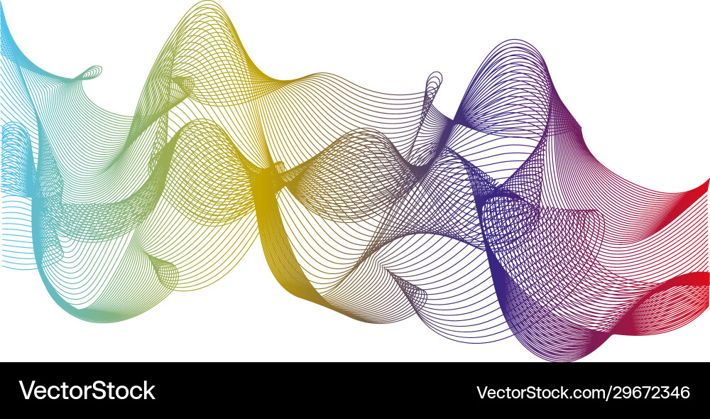 Blending waves gradient wave image Vector Image