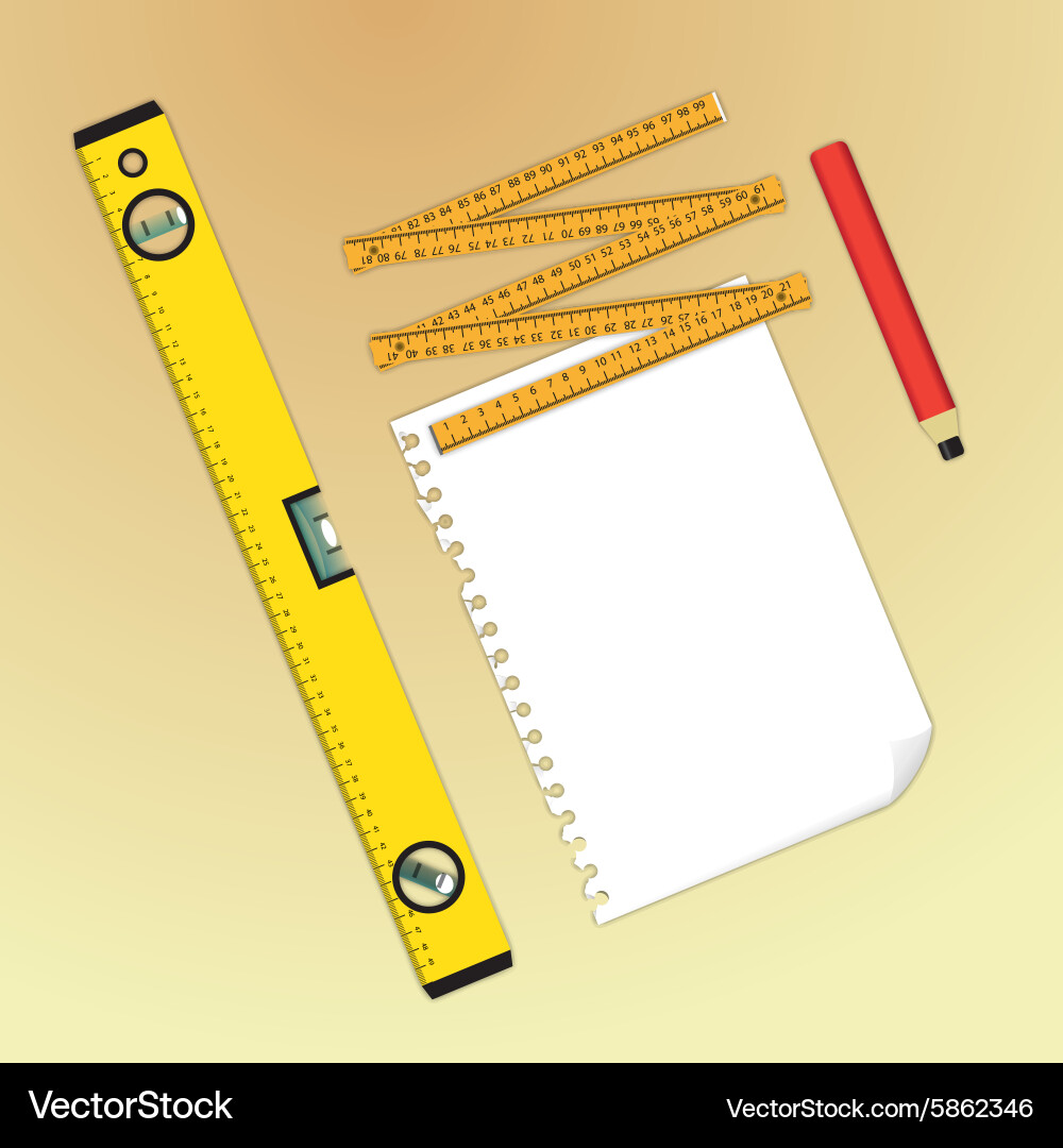 Blueprint creation tools vector image