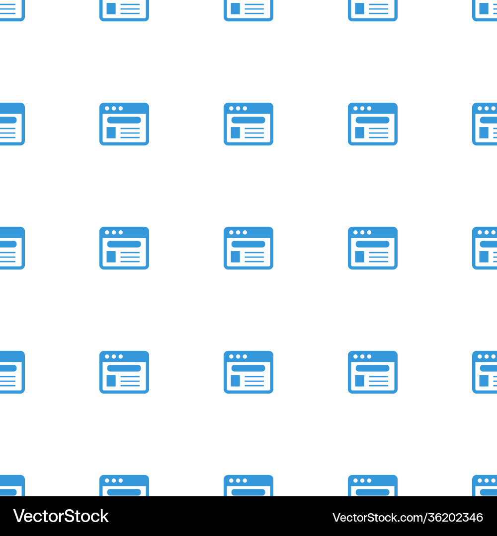 Browser icon pattern seamless white background vector image