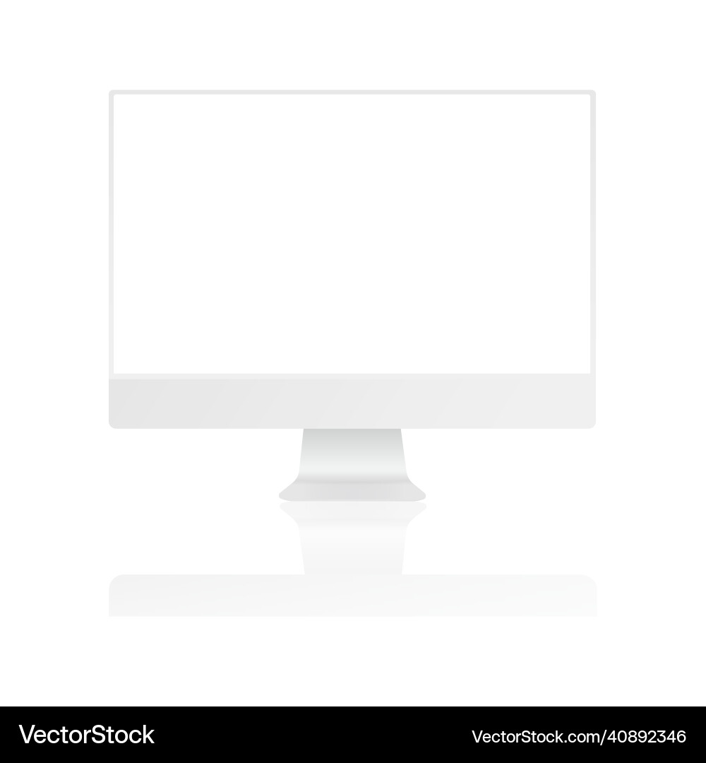 Computermonitor und Display mit Schatten realistisch Computermonitor und Display mit Schatten realistisch vektorbild