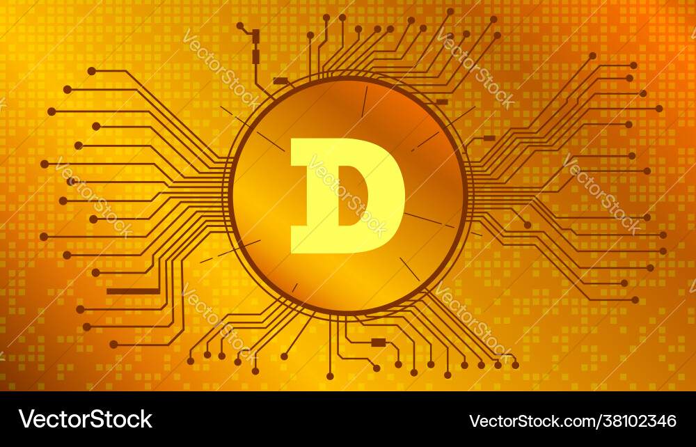 Dogecoin doge cryptocurrency token symbol Dogecoin doge cryptocurrency token symbol vector image