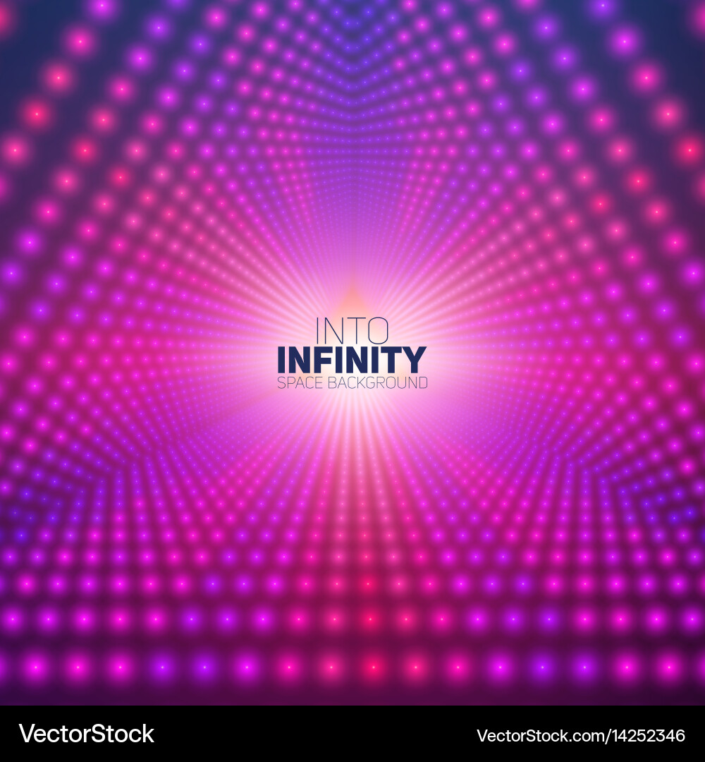 Infinite triangular tunnel vector image