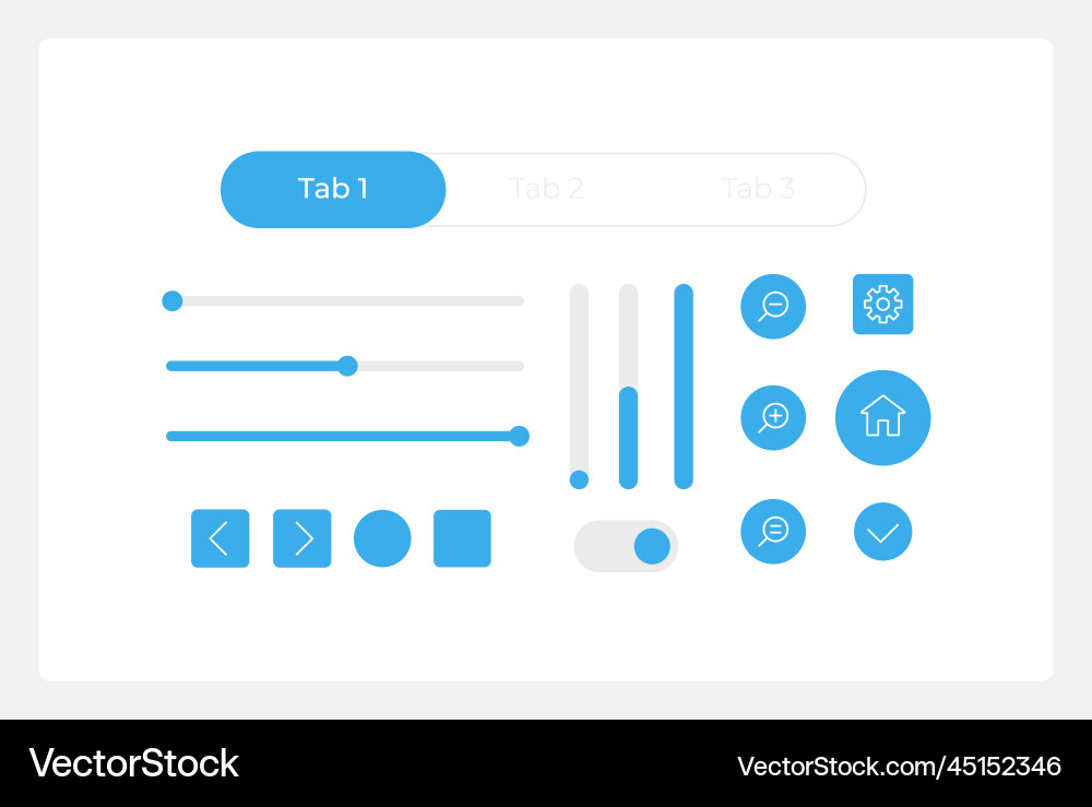 Manage options ui elements kit vector image