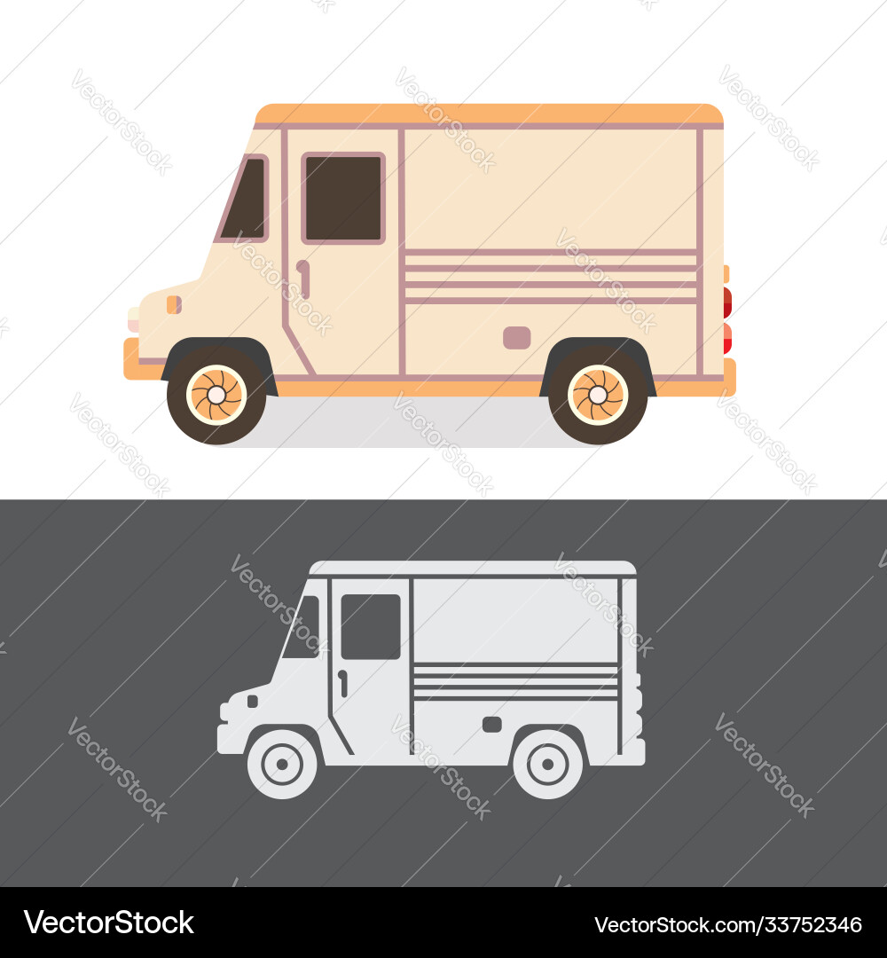 Metromite alte Schule Vintage van Essen oder Lieferung Metromite alte Schule Vintage van Essen oder Lieferung vektorbild