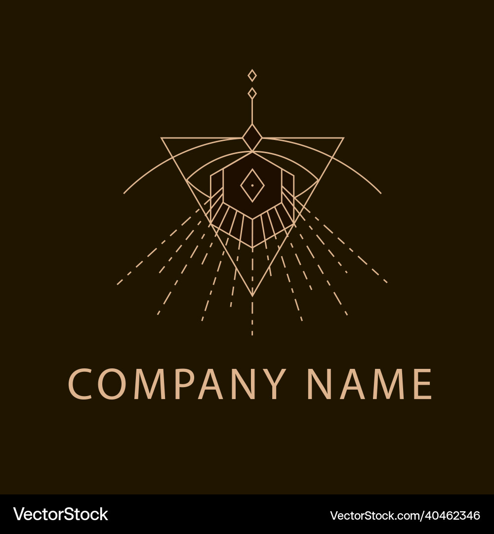 Mystical sign from lines triangles and rhombuses Vector Image