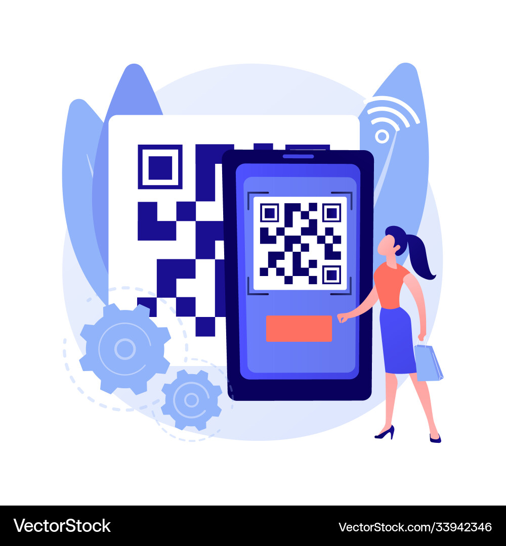 Qr code abstract concept Qr code abstract concept vector image