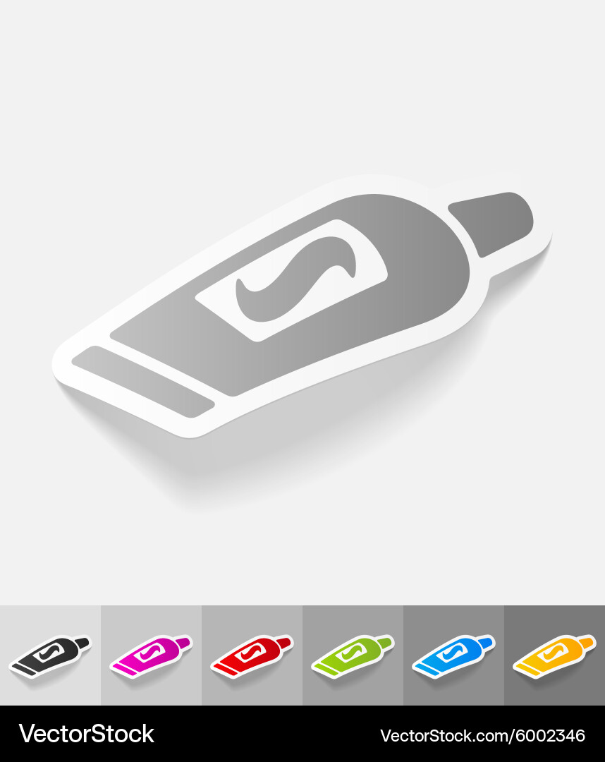 Realistic design element toothpaste vector image