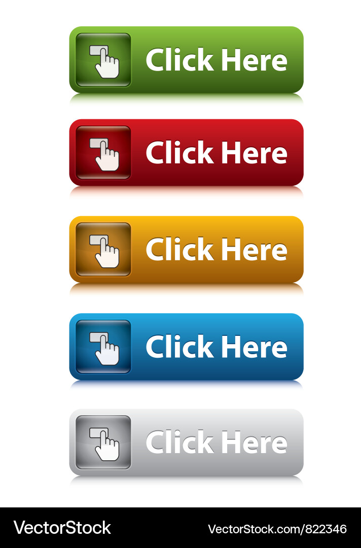 Set of button vector image
