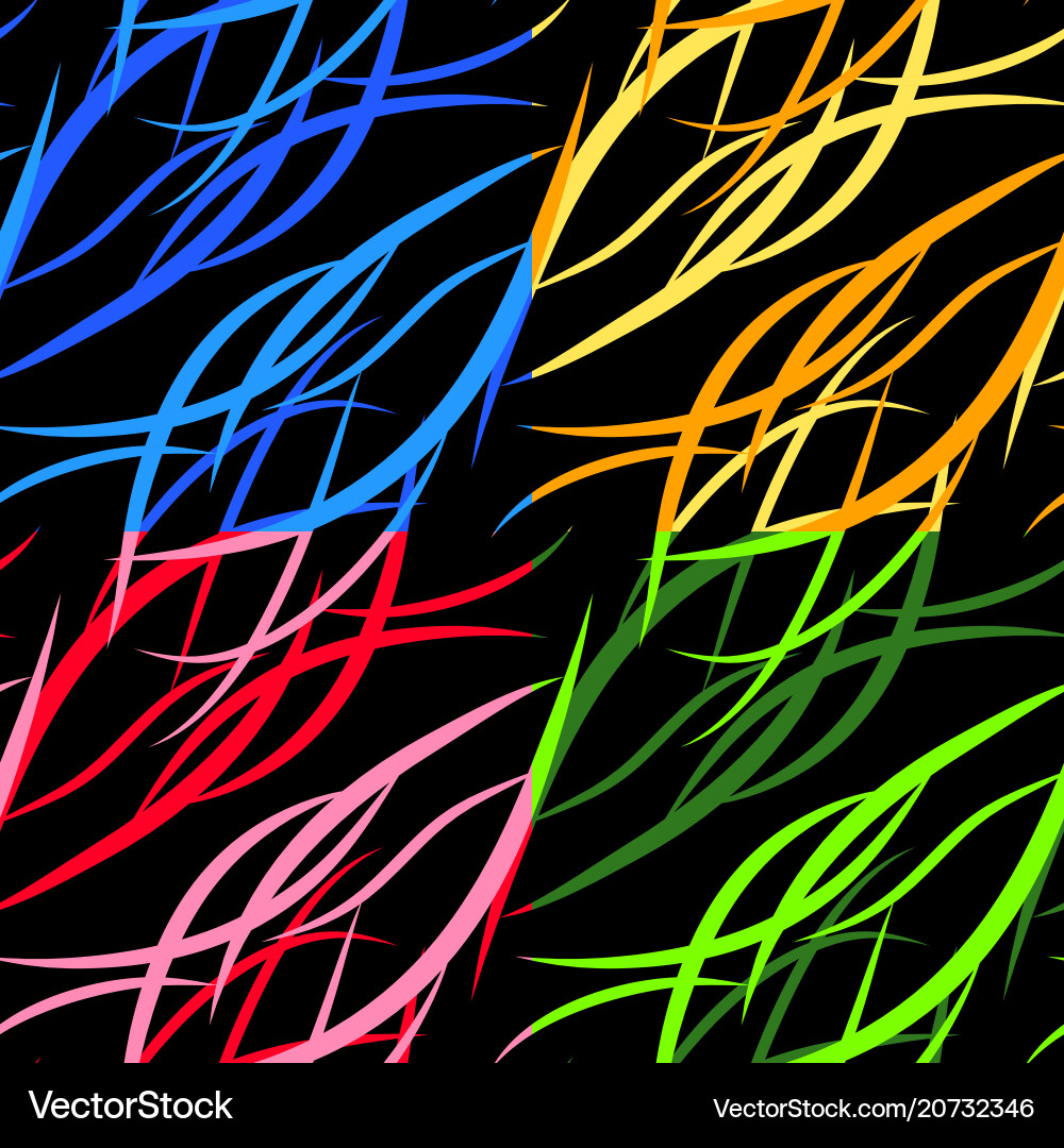 Set of pattern from colored intersecting flowing Set of pattern from colored intersecting flowing vector image