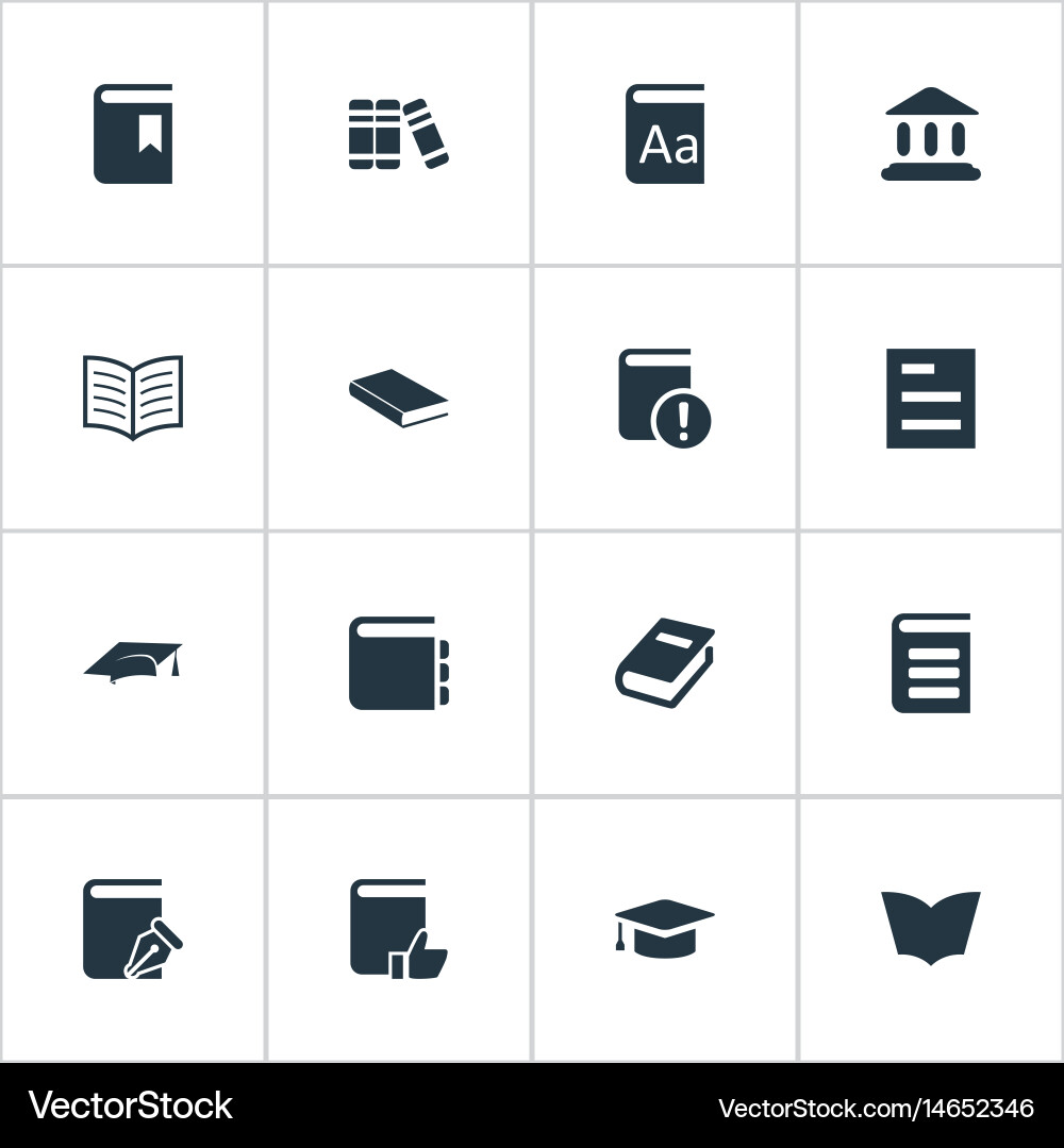 Set of simple knowledge icons Vector Image