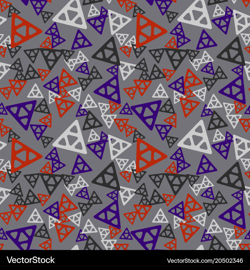 Triangular chaos seamless pattern Vector Image