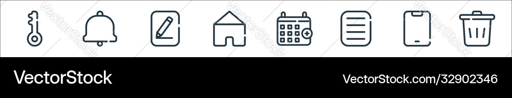 Ui master line icons linear set quality Ui master line icons linear set quality vector image