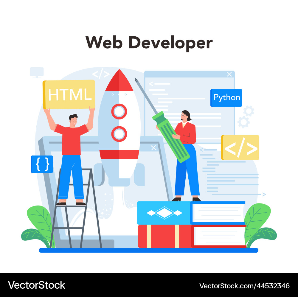 Web development concept website optimization Web development concept website optimization vector image