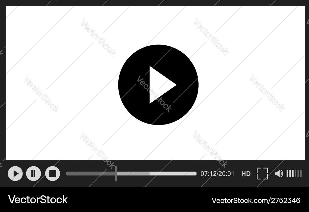 Web player on white background vector image