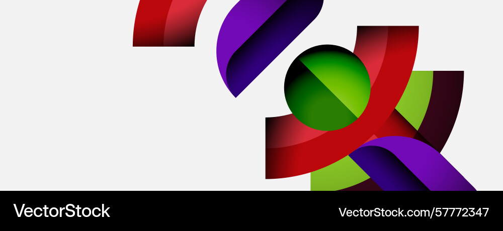 Abstract colorful ribbons intertwine creating Abstract colorful ribbons intertwine creating Vector Image