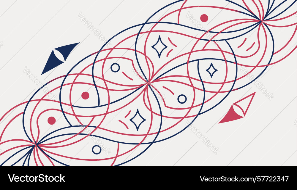 Abstract geometric pattern of interlocking vector image