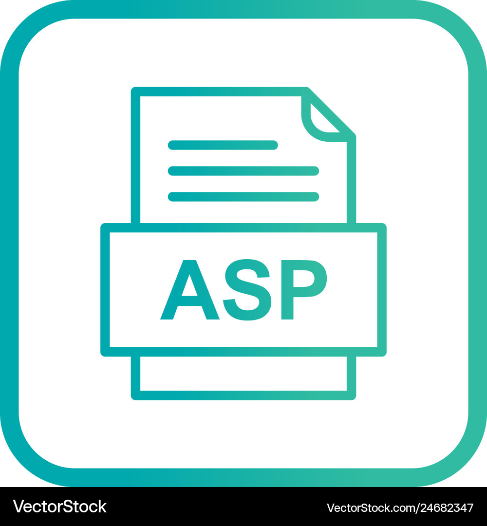 Asp file document icon Vector Image