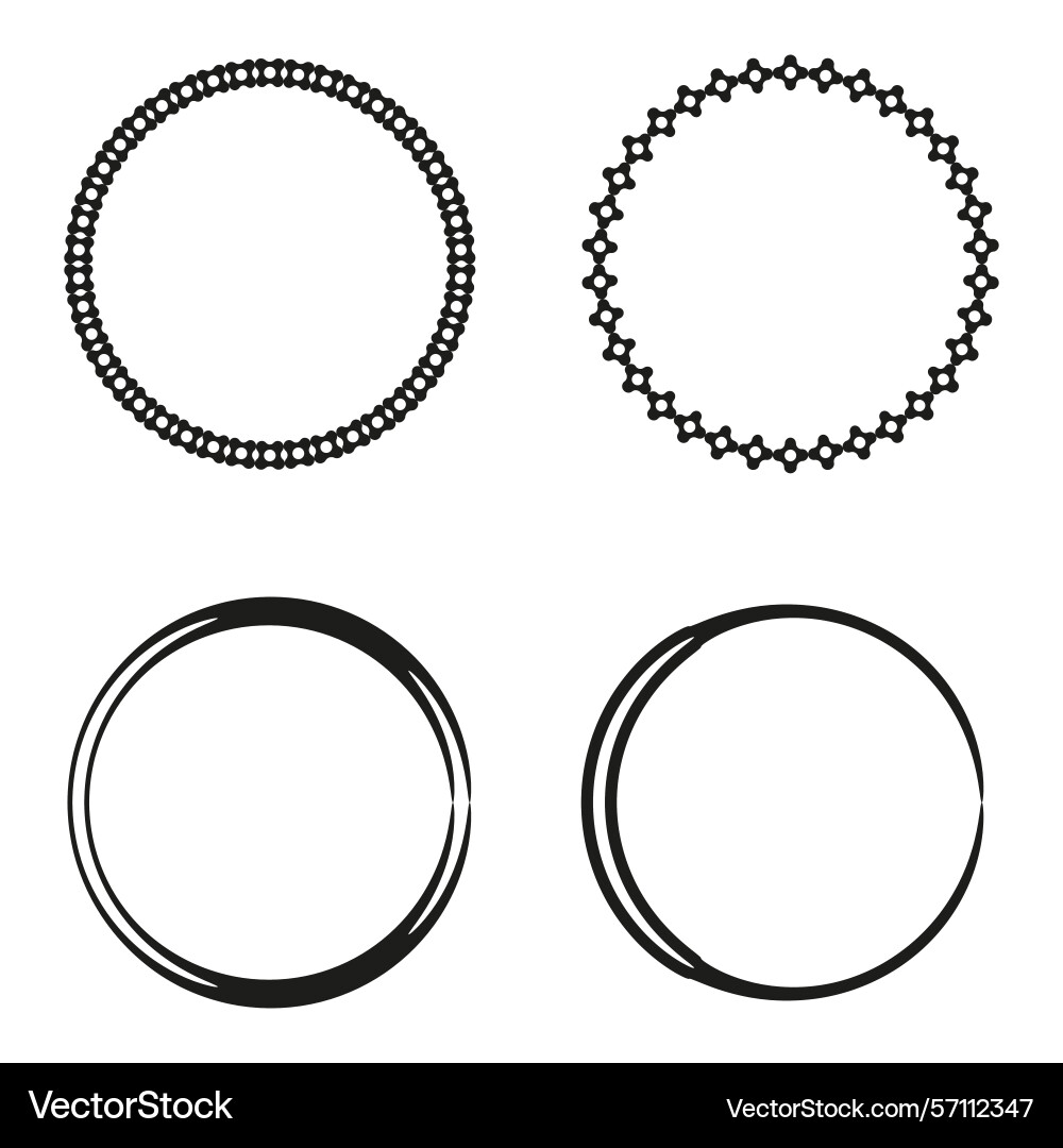 Circle frame icon thin line border round shape Circle frame icon thin line border round shape vector image