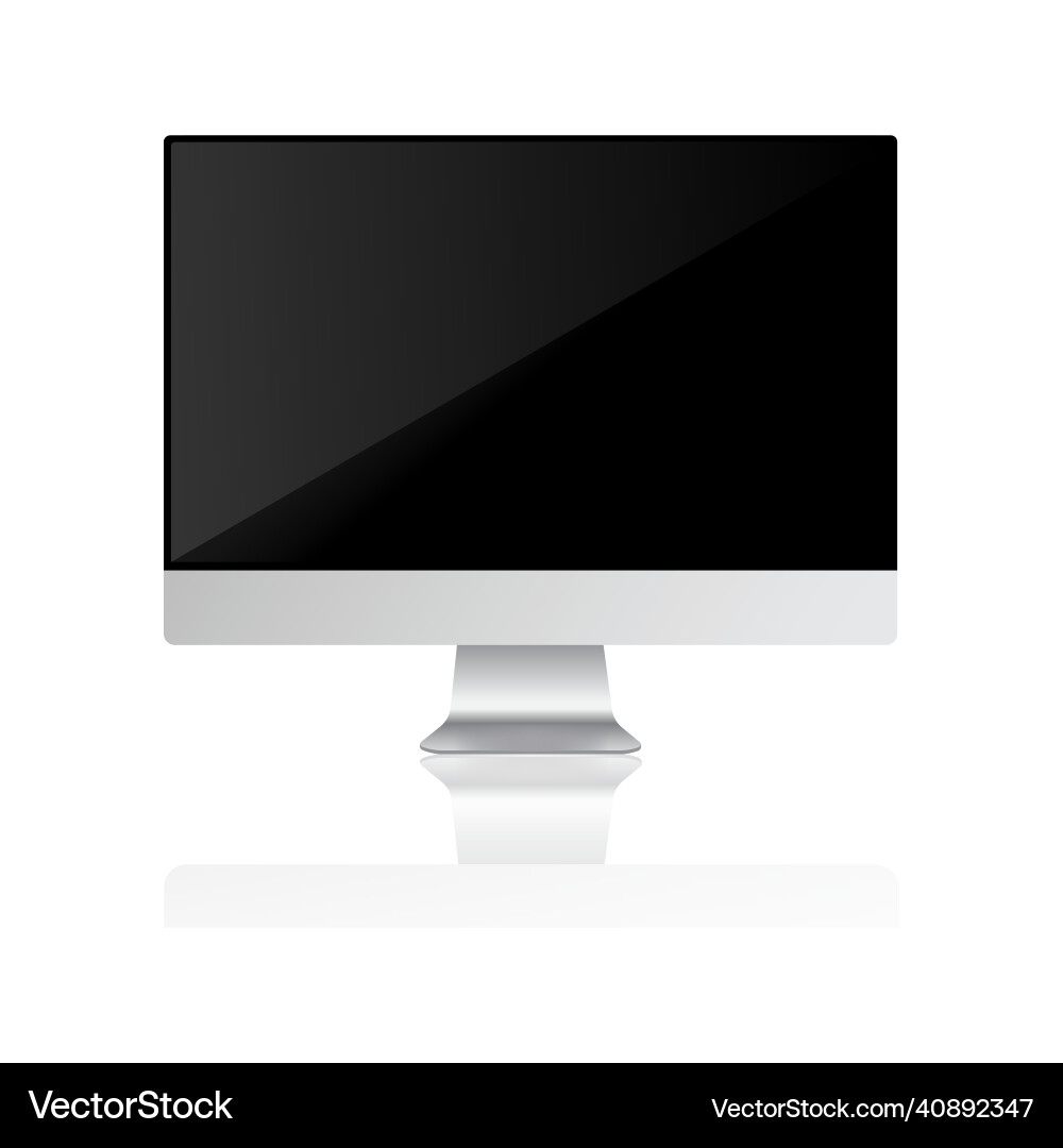 Computermonitor und Display mit Schatten realistisch Computermonitor und Display mit Schatten realistisch vektorbild