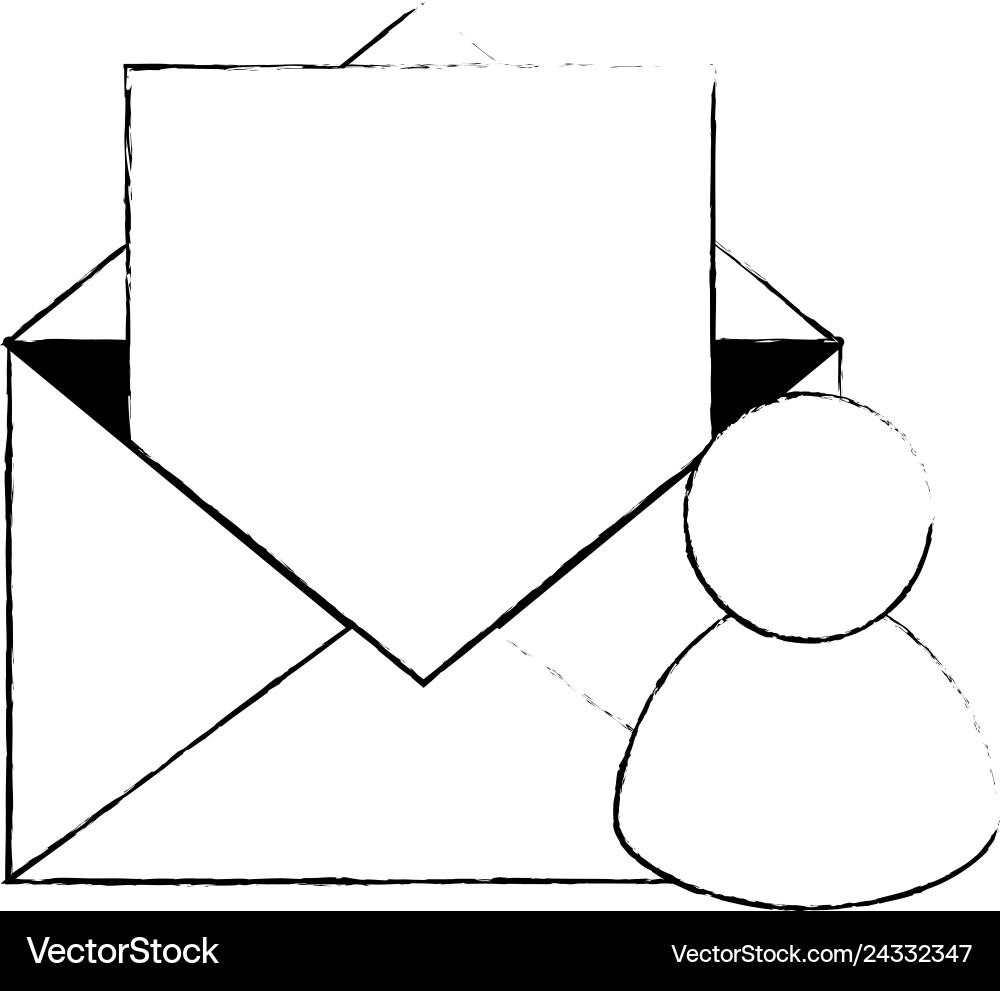 Envelope mail with user profile Vector Image