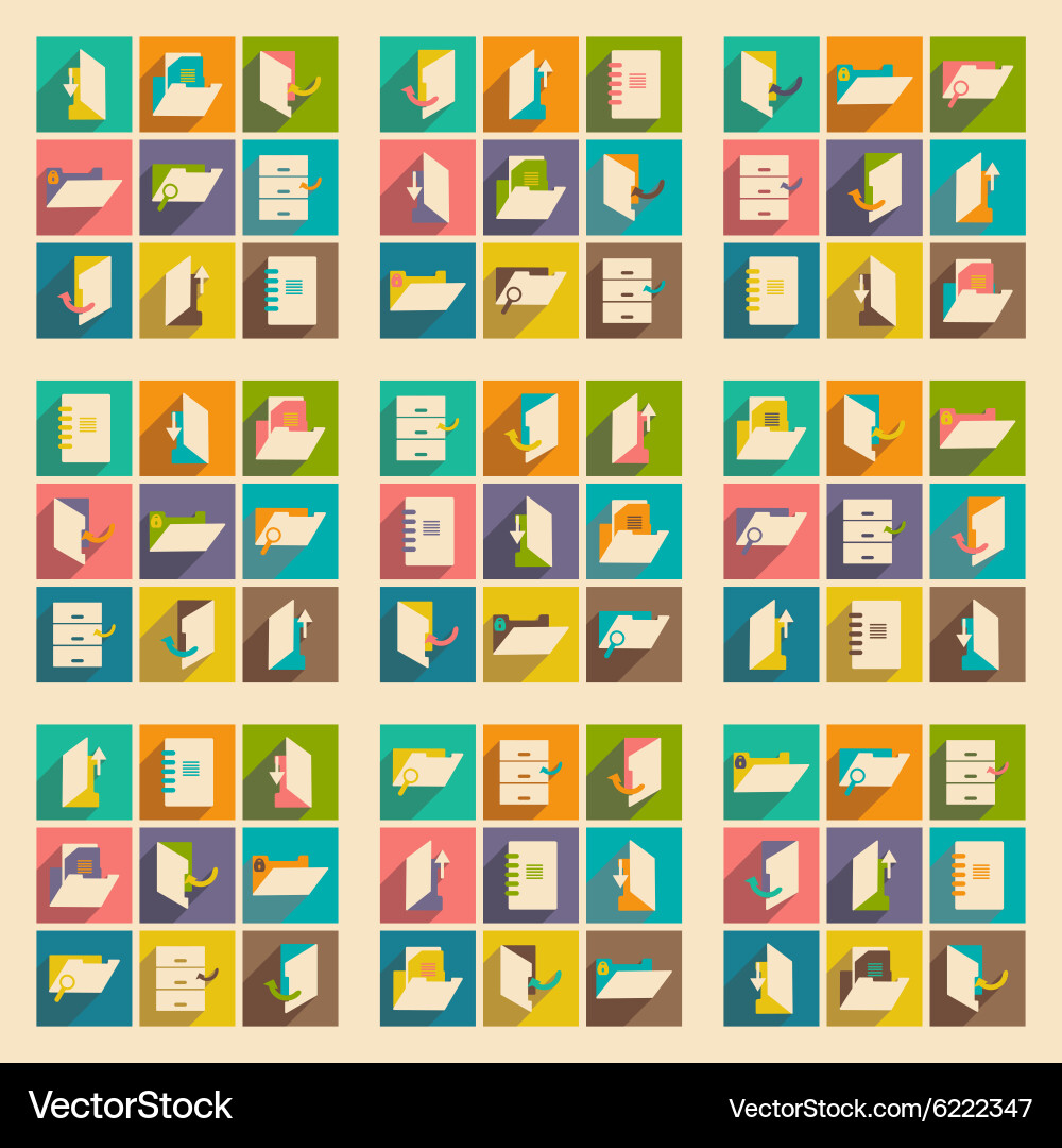 Flat with shadow concept and mobile application vector image