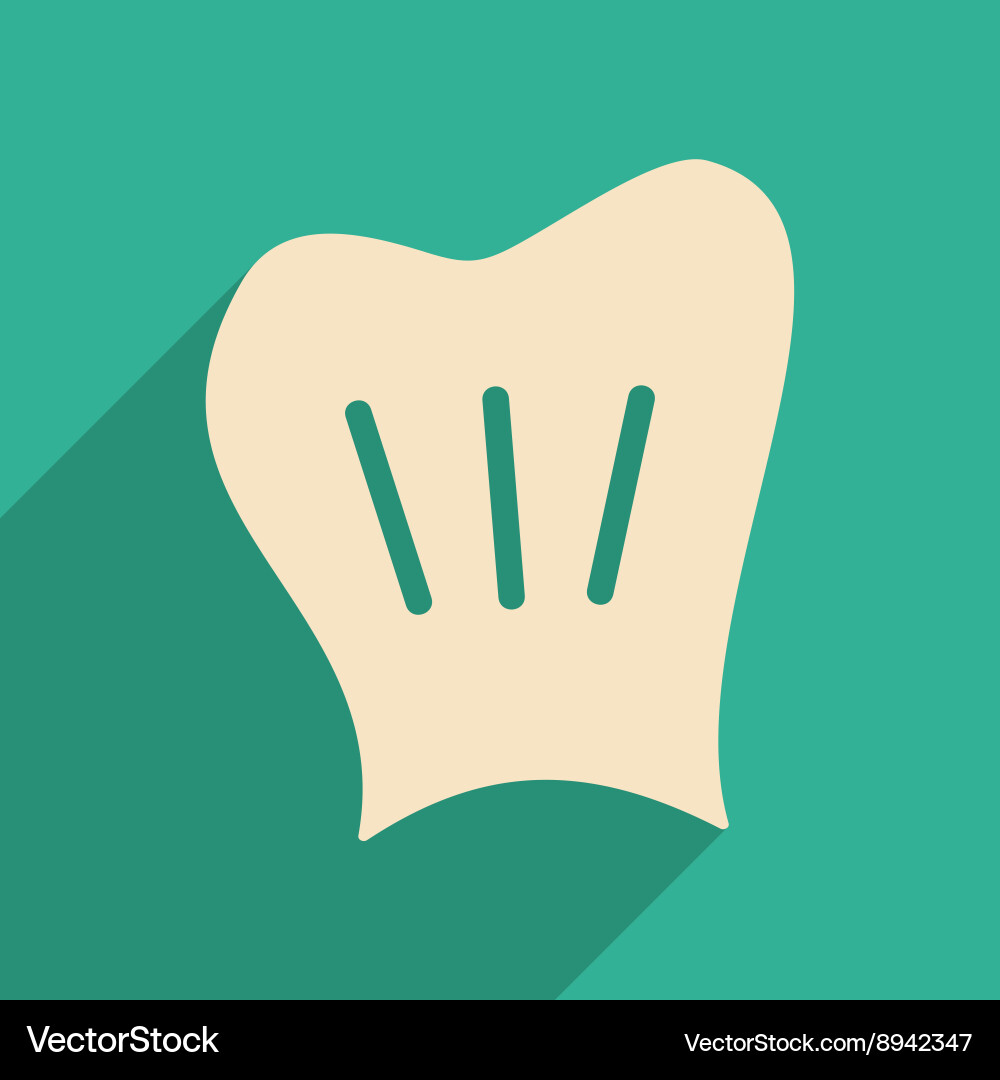Flat with shadow icon and mobile application chef Vector Image