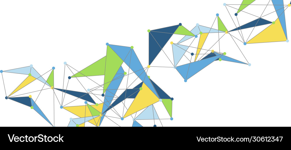 Line points connections triangular technology Line points connections triangular technology vector image