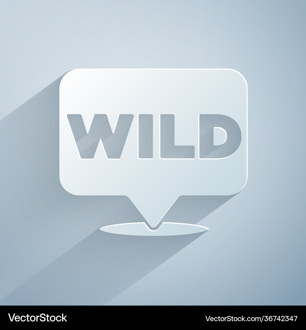 Paper cut pointer to wild west icon isolated Paper cut pointer to wild west icon isolated Vector Image