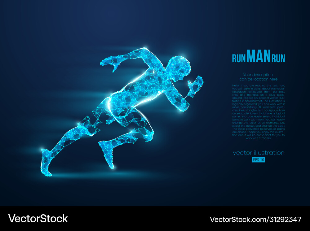Silhouette ein laufender Mann Sportler läuft sprint Silhouette ein laufender Mann Sportler läuft sprint vektorbild