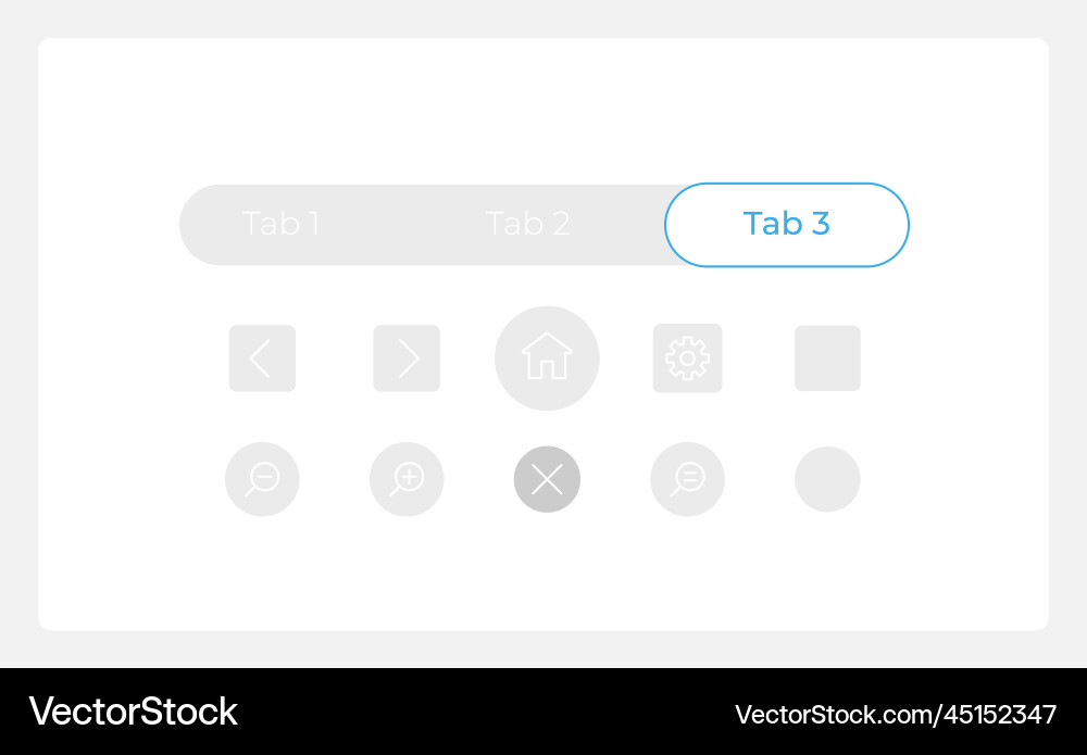 Tab bar and control system ui elements kit Tab bar and control system ui elements kit vector image