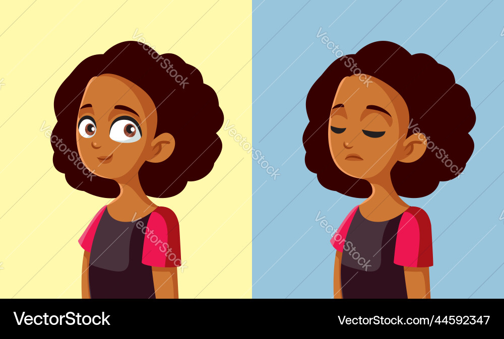 Teenager-Mädchen der afrikanischen ethnischen Leiden Teenager-Mädchen der afrikanischen ethnischen Leiden vektorbild