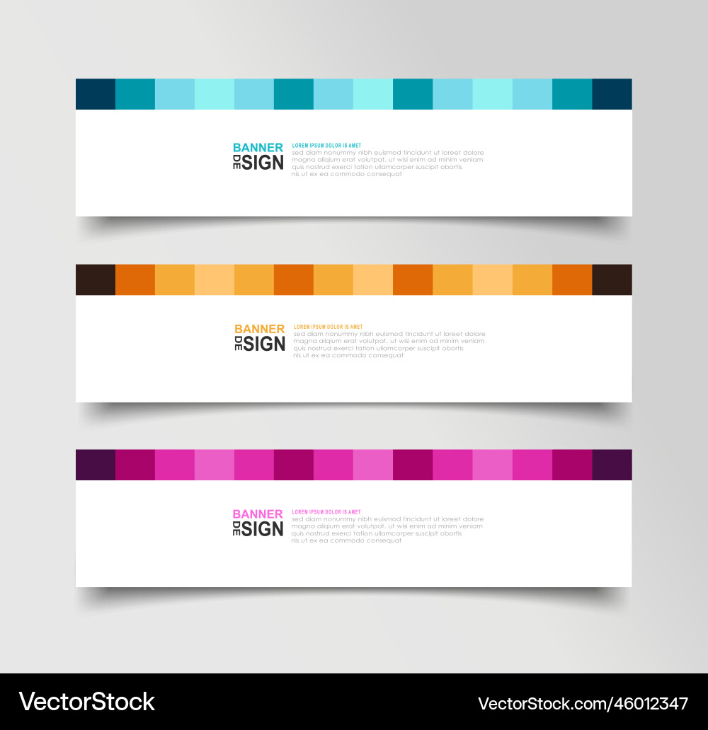 Templates of horizontal web banner website header Vector Image