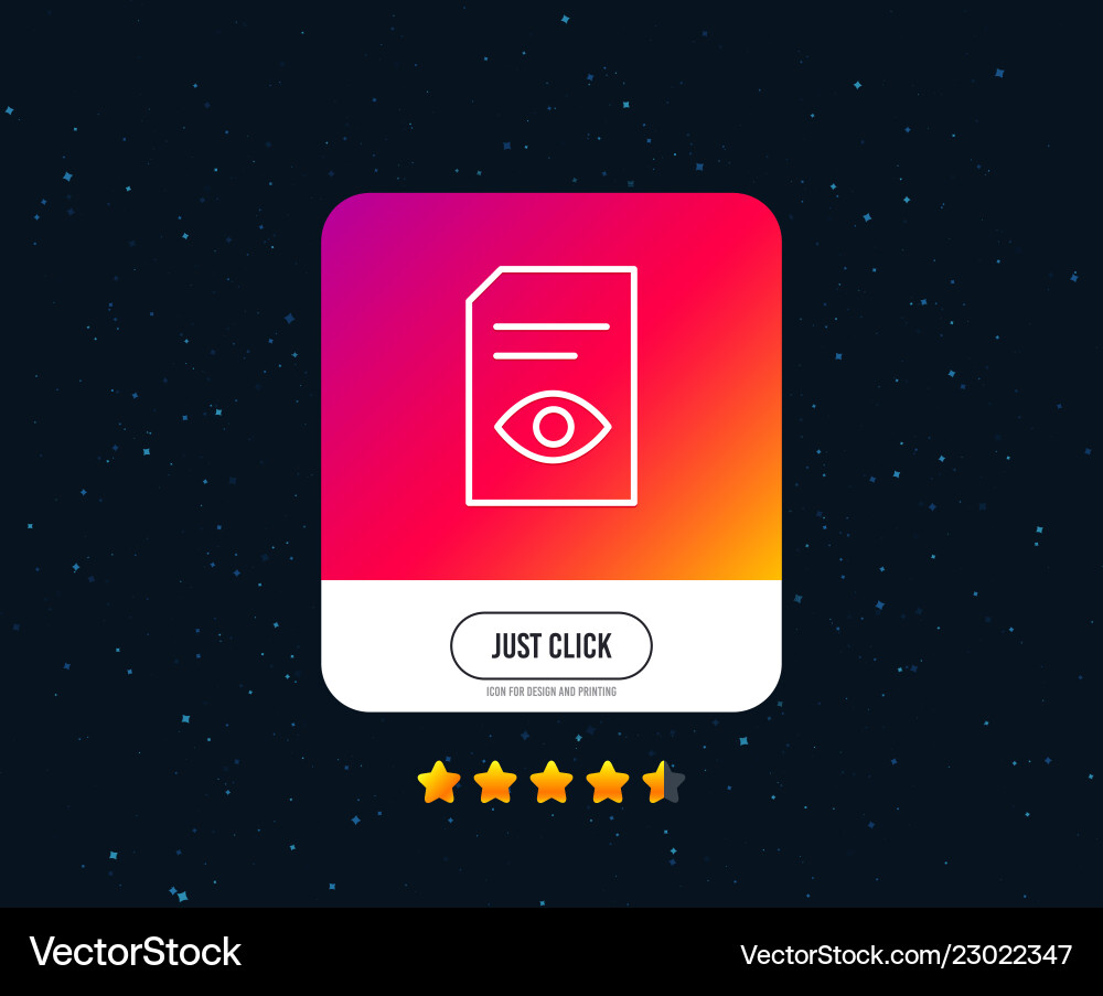 View document line icon open file sign vector image