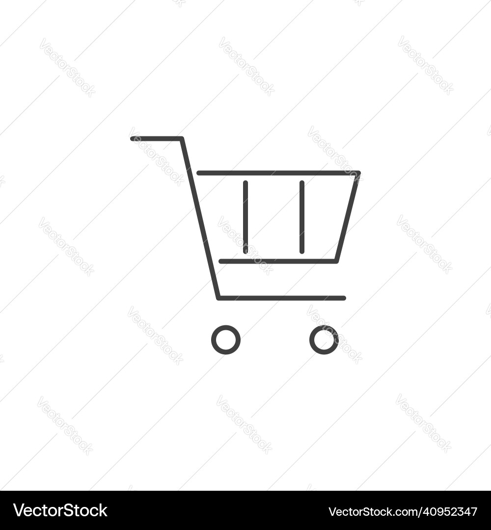 Web store shopping cart related line icon button Web store shopping cart related line icon button vector image