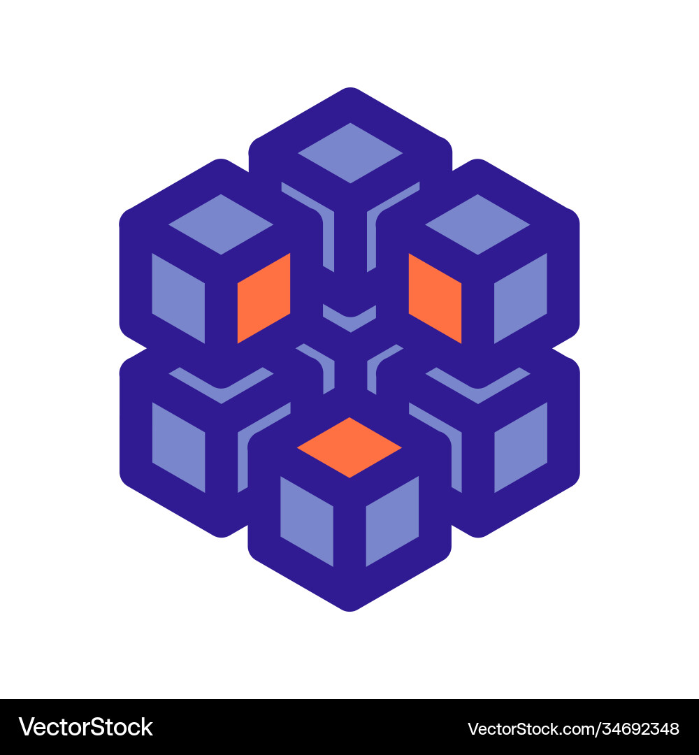 3d array outline icon vector image