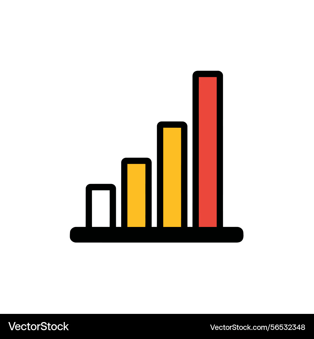 Bar chart statistics data graph icon vector image