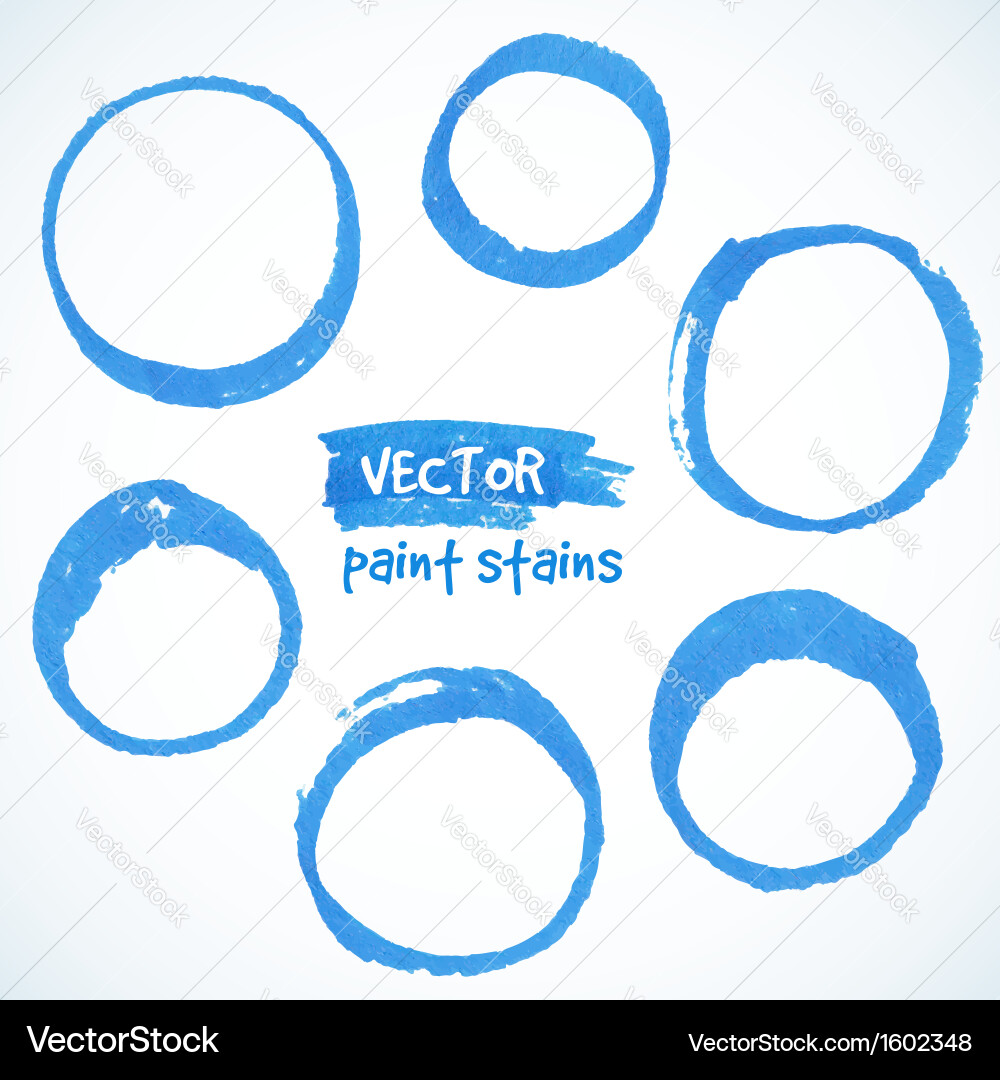 Blue Paint Splatter Circles vector image